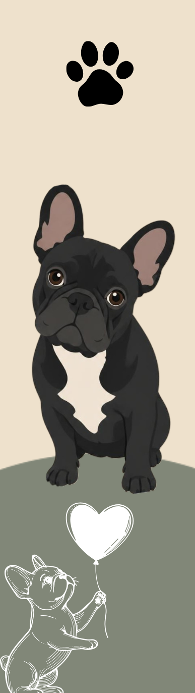 Marque-page – Thème Bouledogue français